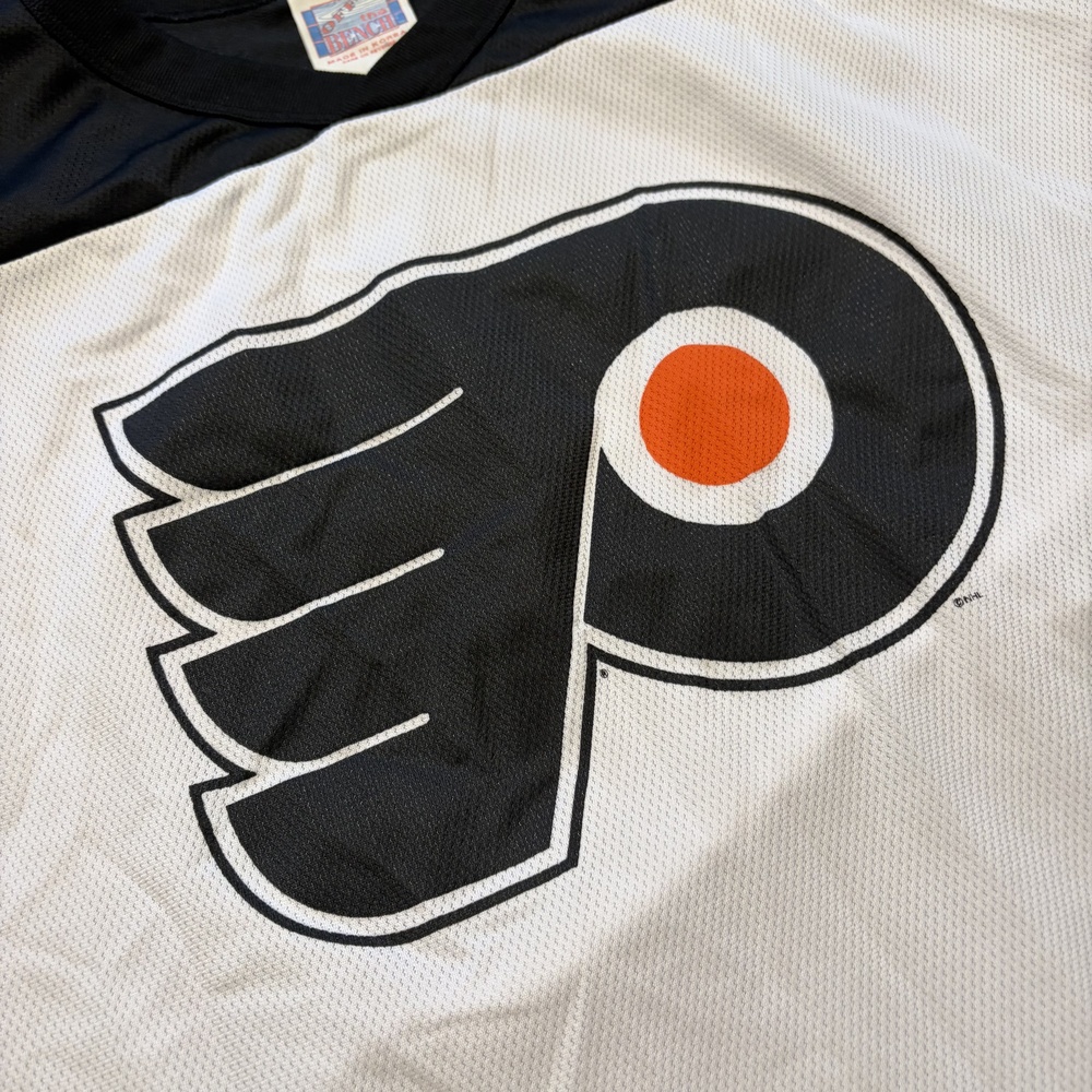 Philadelphia Flyers Jersey Mens XL White NHL Hockey Off The Bench Mesh Pullover - Picture 5 of 9